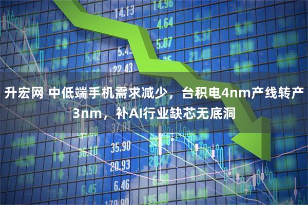 升宏网 中低端手机需求减少，台积电4nm产线转产3nm，补AI行业缺芯无底洞